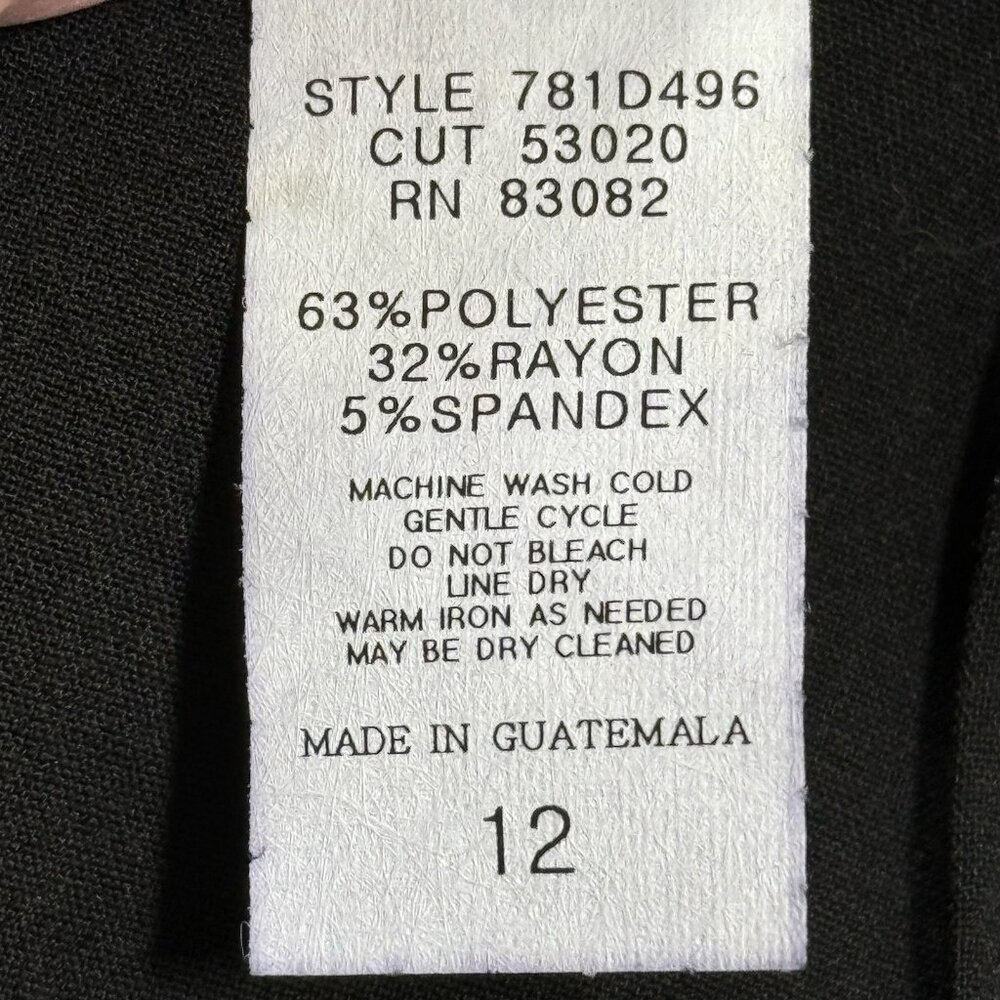 First Option Womens Size 12 Skirt Black A-Line Maxi Waist Tie Stretchy NWT NEW - Picture 7 of 7